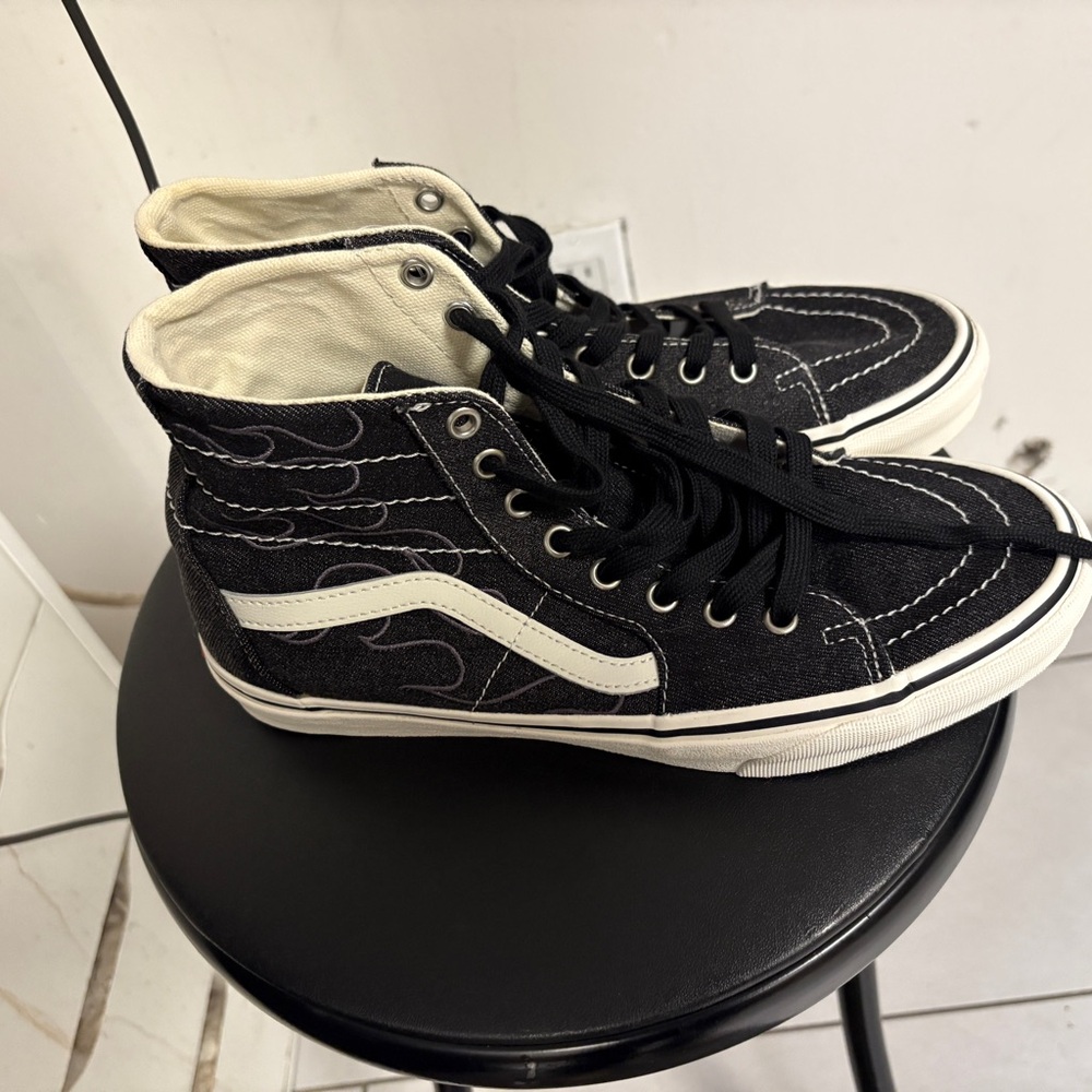 Vans Black and White High-Top Sneakers